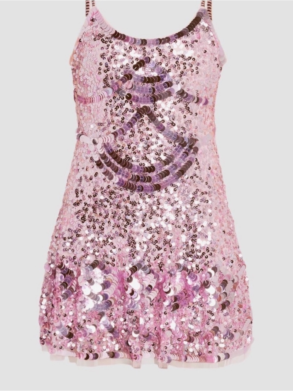 LoveShackFancy Pink Sequin Mini Dress